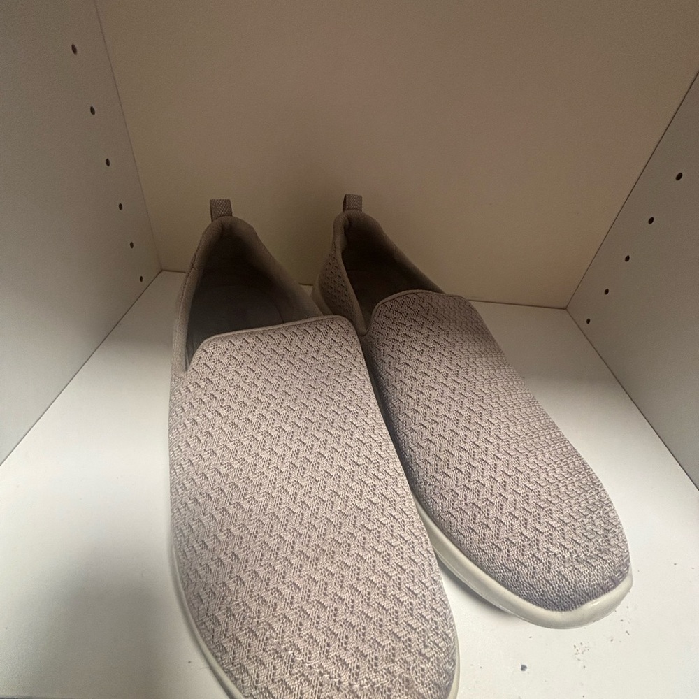 Slip-On Knit Casual Shoes - Taupe